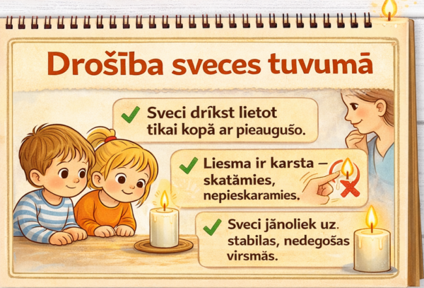 Drošība sveces tuvumā un uzdevumi Drošība sveces tuvumā un uzdevumi