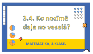 3.4. Ko nozīmē daļa no veselā?