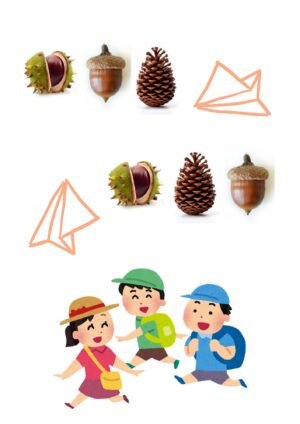 Rudens ritma rindas ar dabas materiāliem