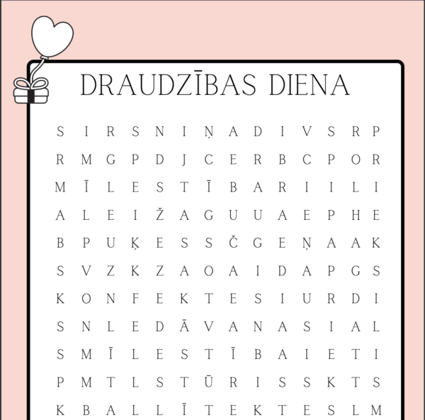 Draudzības dienas vārdu jūklis Draudzības dienas vārdu jūklis