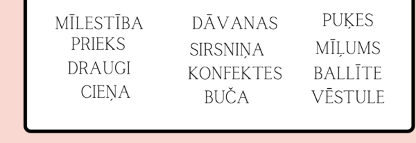 Draudzības dienas vārdu jūklis Draudzības dienas vārdu jūklis