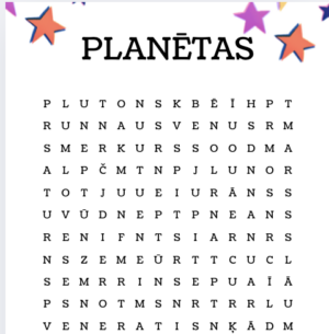 Vārdu jūklis – Planētas