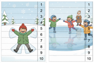 Ziemas puzles pēc cipariem