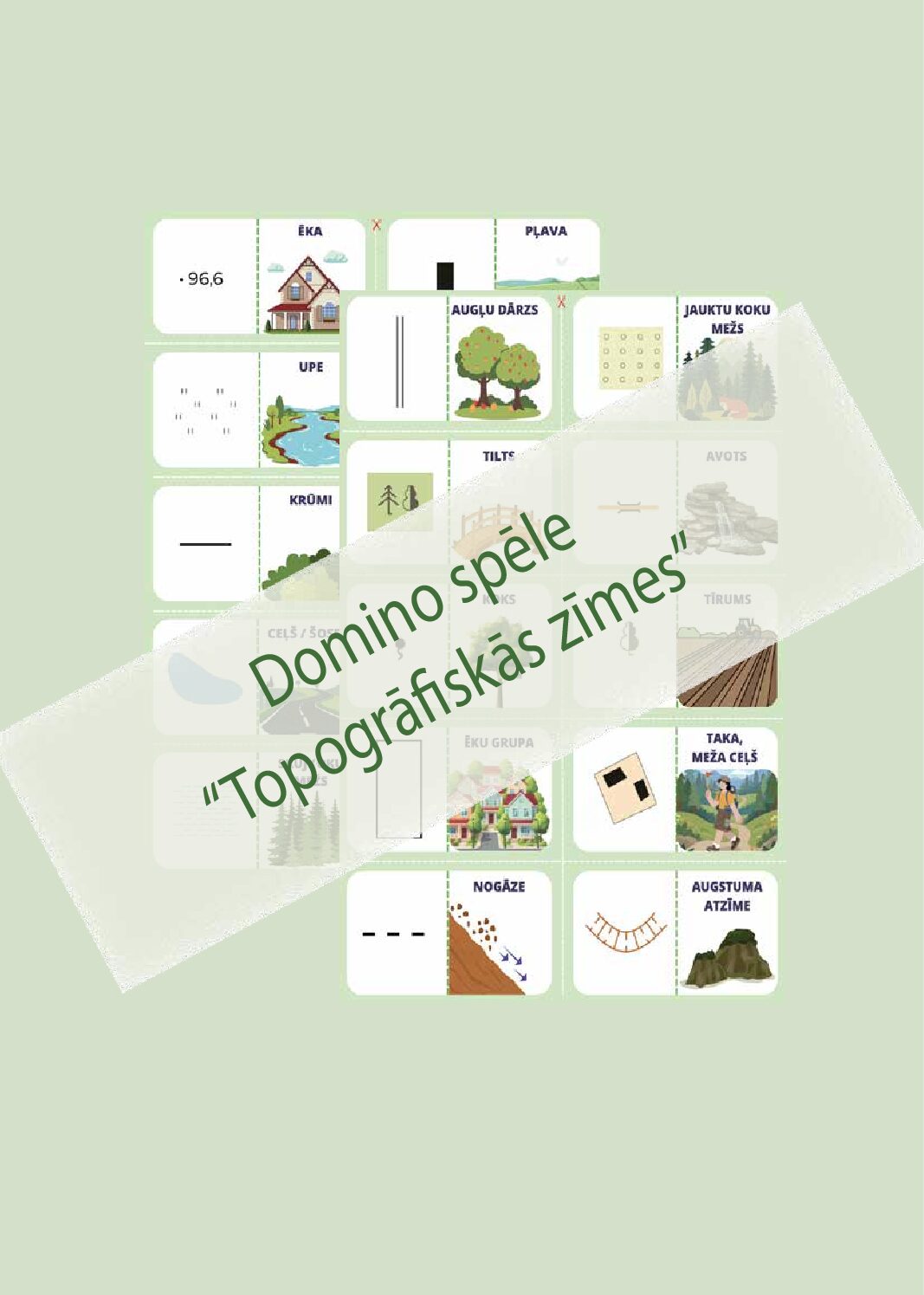 Domino spēle “Topogrāfiskās zīmes”