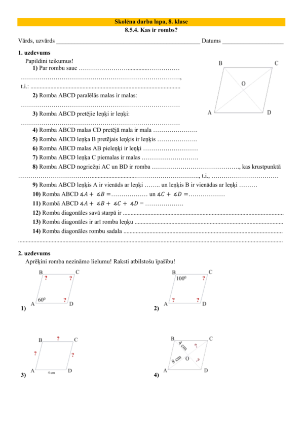 8.5.4. Kas ir rombs? DL+ATB – Mācību materiāli