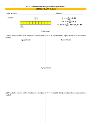 6.5.6. „Kā sadzīves situācijās izmanto procentus?” DL+ATB