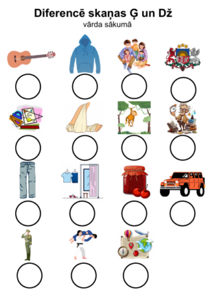 “Skaņu Ģ un Dž diferencēšana”