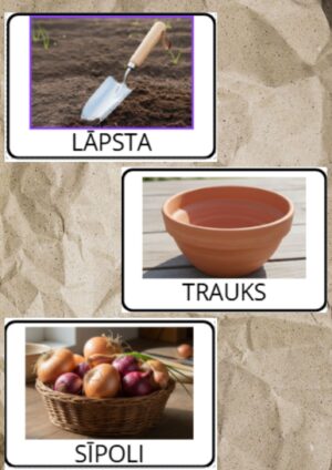 Lietas, kuras nepieciešamas stādīšanai.