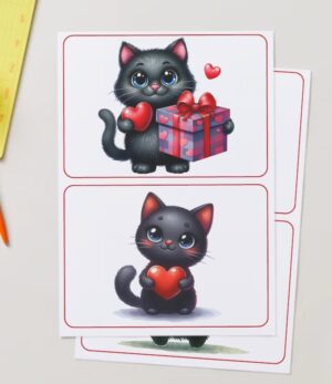 Atmiņas spēle – kaķis ar ❤️