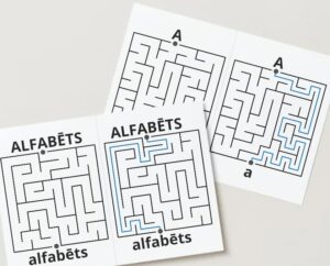 Labirinti – kā burti satiks viens otru? (viegls)