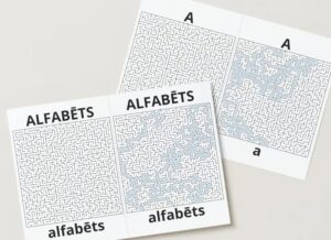 Labirinti – kā burti satiks viens otru? (grūts)