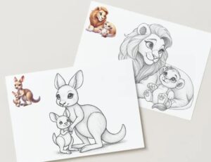 Krāso dzīvniekus,putnus un delfīnu