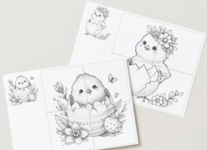 Cāļi – puzle – 4gab