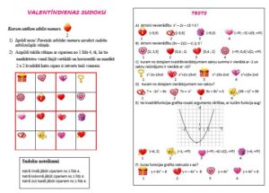 VALENTĪNDIENAS SUDOKU. Matemātika 9.kl.