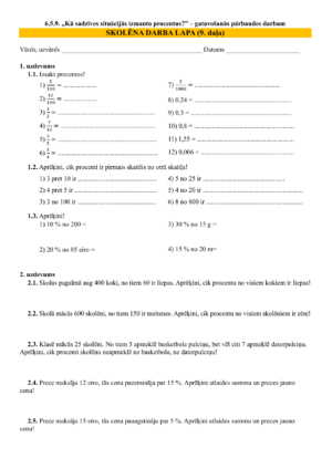 6.5.9. „Kā sadzīves situācijās izmanto procentus?” GATAV2