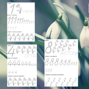 Sniegpulkstenīšu cipari.