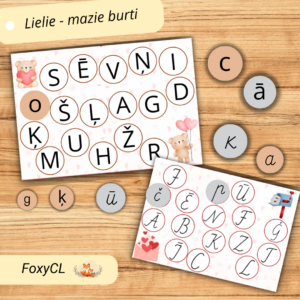 Spēle “Atrodi pāri lielajam burtam”