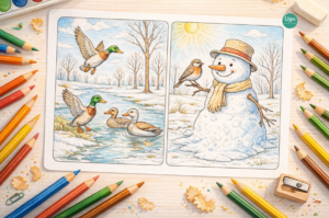 Krāsojamās lapas bērniem – Pavasara vēstneši