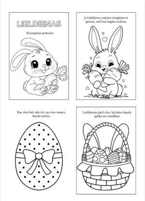 Lieldienu krāsojamā grāmata ar ticējumiem bērniem