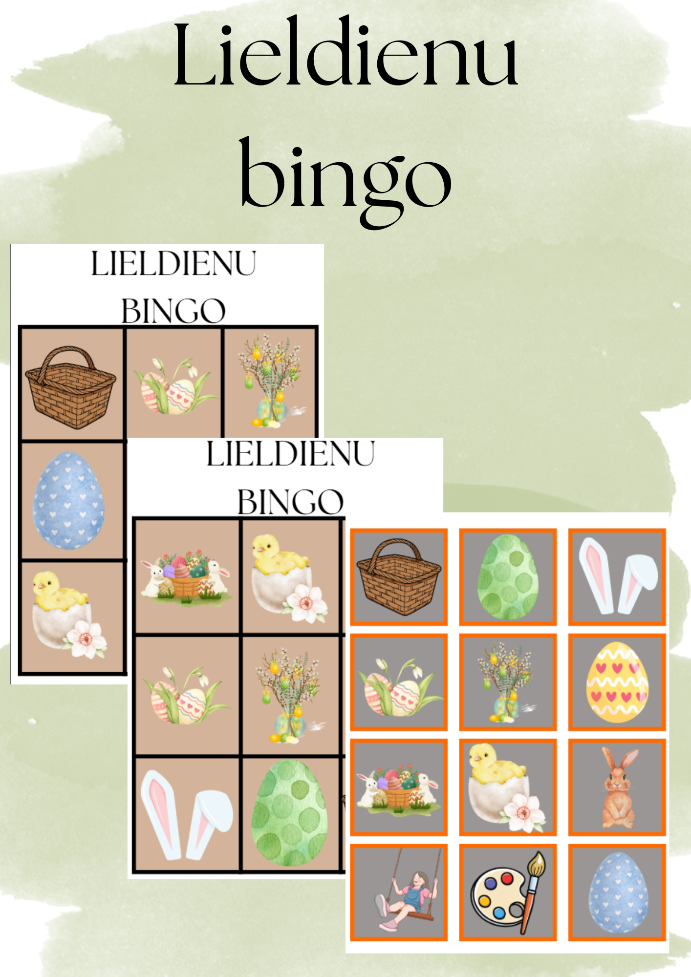 Lieldienu bingo - Mācību materiāli