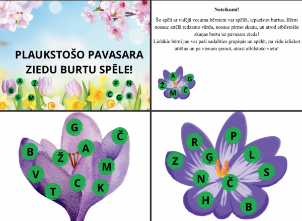 Pavasara ziedu burtu spēle! Pavasara ziedu burtu spēle!