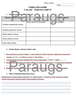 PD 9. klase – Salikti teikumi