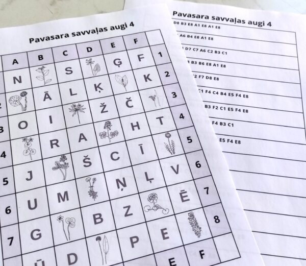 Šifrētie uzdevumi Pavasara augi Šifrētie uzdevumi Pavasara augi