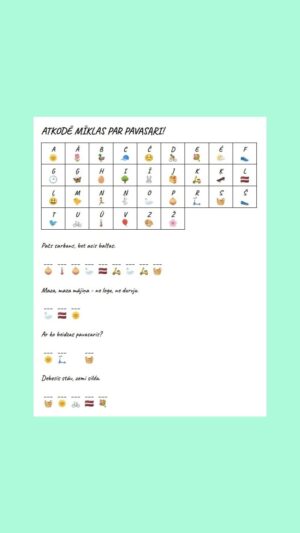 Atkodē mīklas par pavasari.