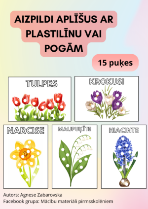 Aizpildi aplīšus – PUĶES. Pogu spēle.