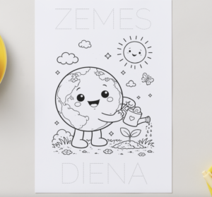 Zemes diena – krāsojamās lapas bērniem 🌍