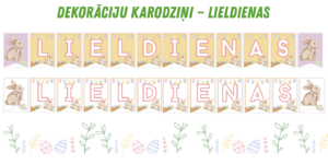 Lieldienu dekorāciju karodziņi 🌸🐣