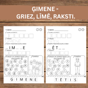 DARBA LAPAS – ĢIMENE. GRIEZ, LĪMĒ, RAKSTI.