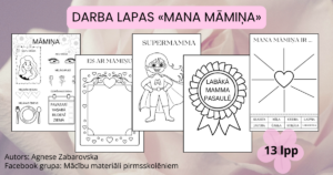 Darba lapas «Mana māmiņa»