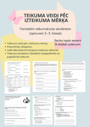 Teikuma veidi pēc izteikuma mērķa (2.-3.kl.)