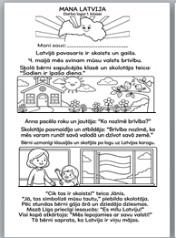 Mana Latvija -darba lapa maziem bērniem