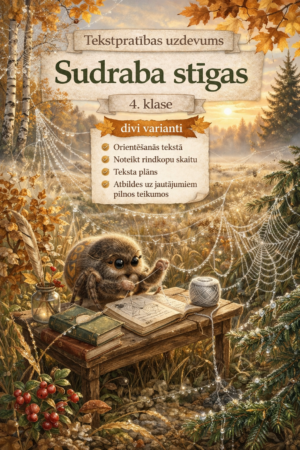 Tekstpratība 4. klase- Sudraba stīgas (divi varianti)