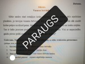 Diktāts ar uzdevumu 3.klasei.