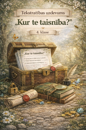 Tekstpratība 4. klase Kur te taisnība? 2 varianti