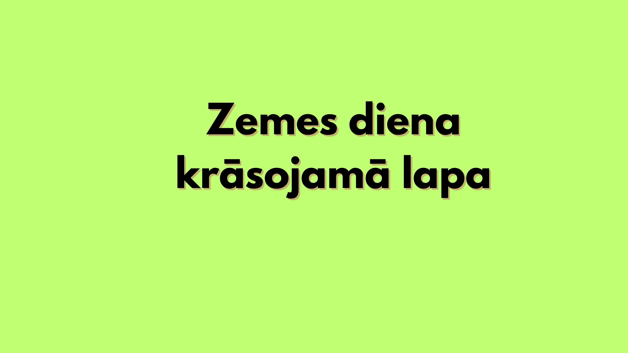Zemes diena krāsojamā lapa