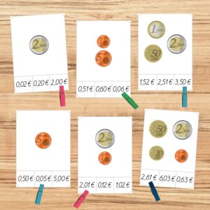 Monētu knaģu kartītes