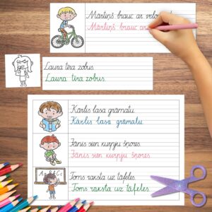 Pārraksti teikumus – bērnu ikdiena