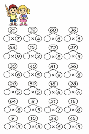 Atrodi trūkstošo reizinātāju! 2-4. klase
