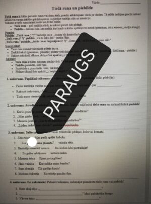 Tiešā runa un piebilde.