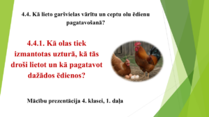 4.4.1. Kā olas tiek izmantotas uzturā, kā tās droši lietot..