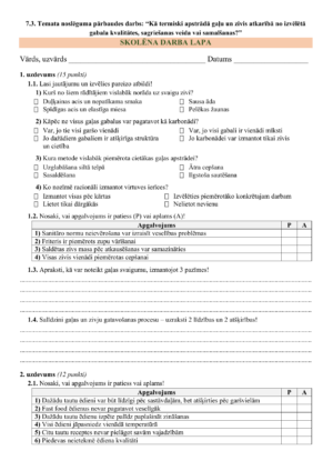 7.3. TND: Kā termiski apstrādā gaļu un zivis atkarībā….