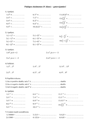 Pakāpes eksāmenos (9. klase) – gatavojamies!