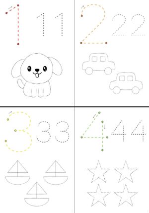 Ciparu rakstīšana | Līniju pārvilkšana