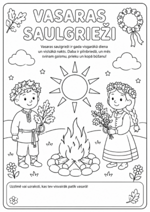 Vasaras saulgrieži. Krāsojamās lapas