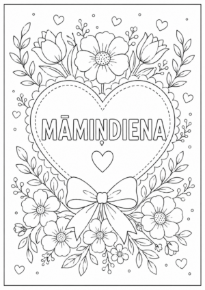 Māmiņdiena- krāsojamās lapas.