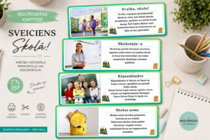 Kartītes – Iepazīsti skolu | būt skolēnam